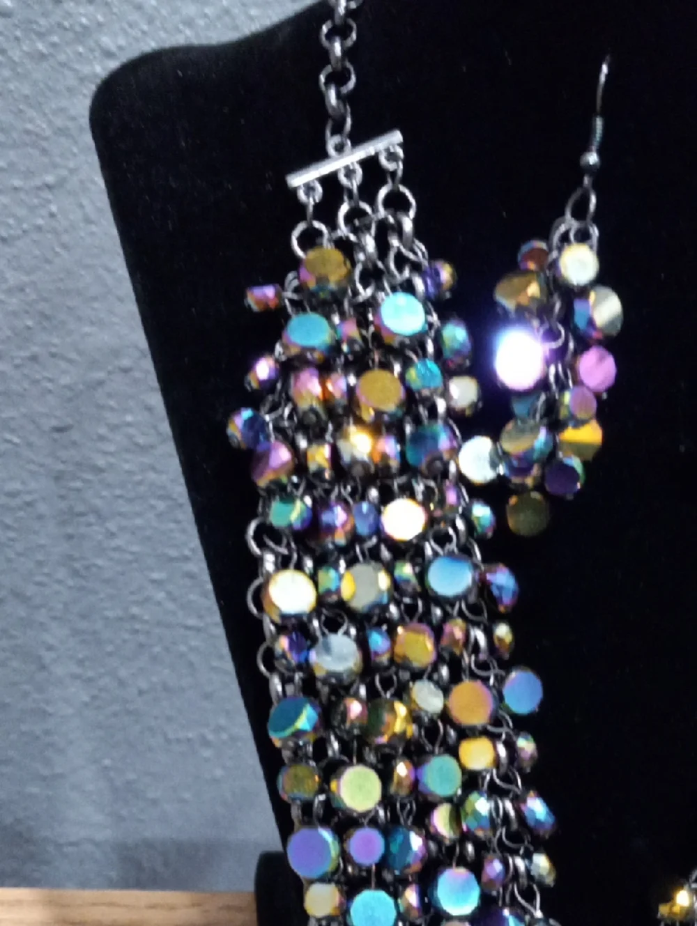 Zi. Colletion Multicolor Disc Statement Necklace & Earring Set
